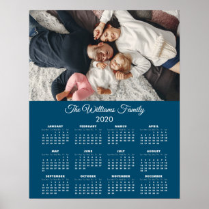 Póster Calendario 2020 Su foto y nombre