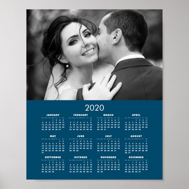Póster Calendario 2020 Tu foto (Frente)