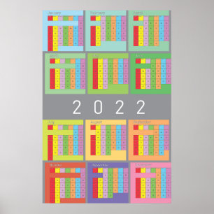 Póster calendario 2022 color completo