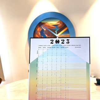 Póster Calendario 2023 - Cartel Planificador Lunar