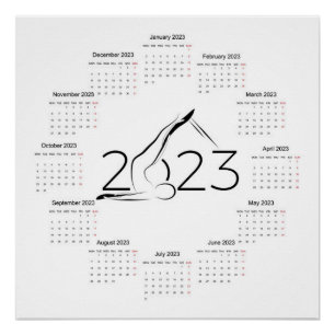 Póster Calendario 2023 para el instructor Pilates