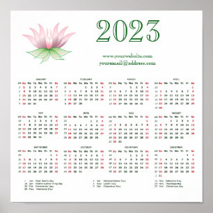 Póster Calendario 2023 para las actividades