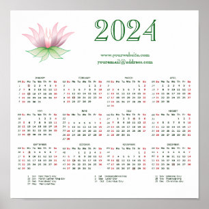 Póster Calendario 2024 para las actividades