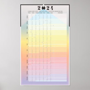 Póster Calendario 2024 - Poster de Moon Planner