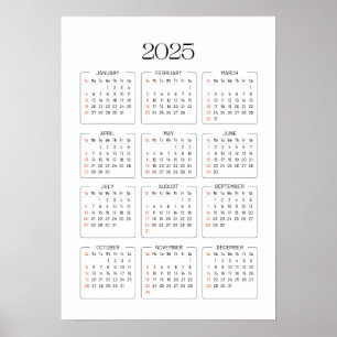 Póster Calendario 2025