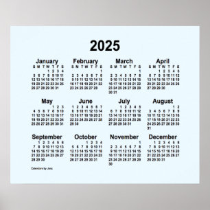 Póster Calendario 2025 Alice Blue de Janz Print