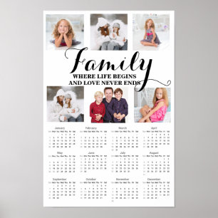 Póster Calendario 2025 de Portrait Family