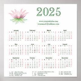 Póster Calendario 2025 para las actividades