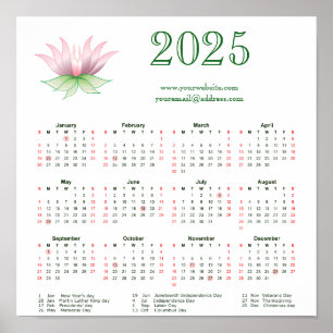 Póster Calendario 2025 para las actividades