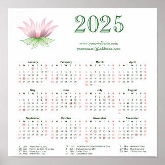 Póster Calendario 2025 para las actividades