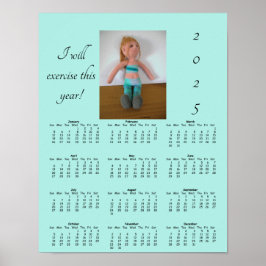 Póster Calendario 2025 - Poster de promesas de ejercicio