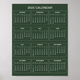 Póster Calendario 2025 Simple pero Elegante | 