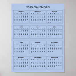 Póster Calendario 2025 simple pero elegante |