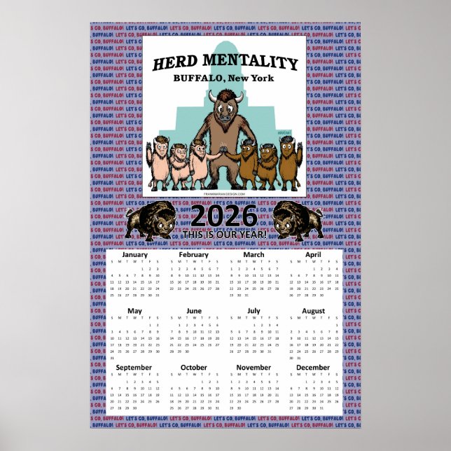 Póster Calendario 2026 de Mentalidad de Manada (18 x 27) (Frente)