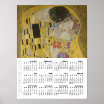Calendario 2026, Grande, El Beso / Gustav Klimt
