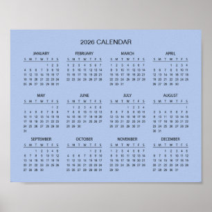 Póster Calendario 2026 Simple pero Elegante   