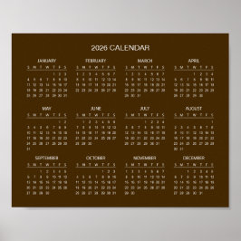 Póster Calendario 2026 Simple pero Elegante | 