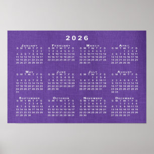 Póster Calendario 2026 sobre la foto de una plantilla de 