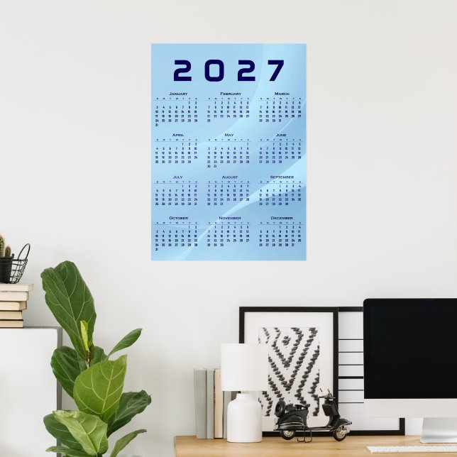Póster Calendario 2027 (Oficina en casa)