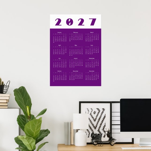 Póster Calendario 2027 (Oficina en casa)