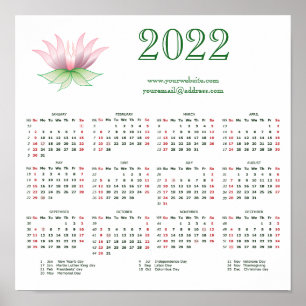 Póster Calendario 202 para negocios, agregue su logo,siti