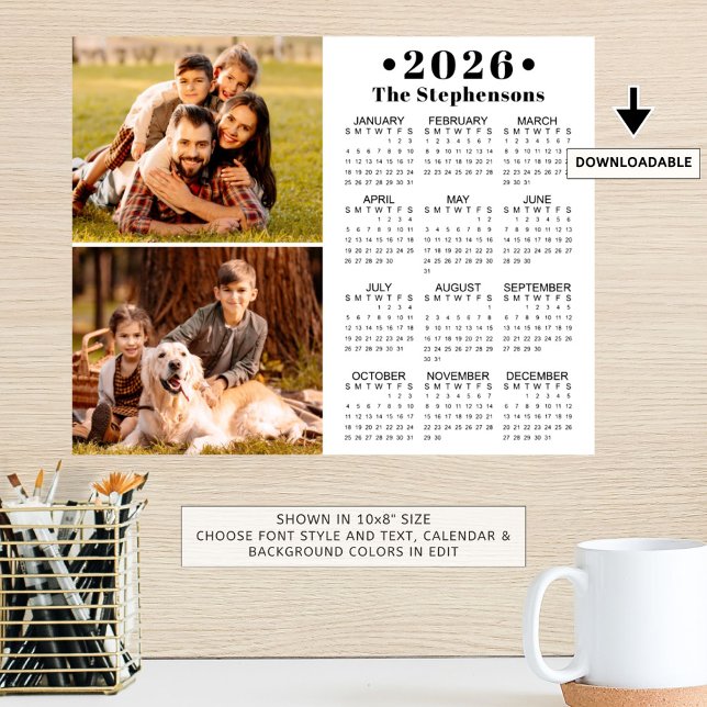 Póster Calendario 2 2026 Poster personalizado de fotos (Subido por el creador)