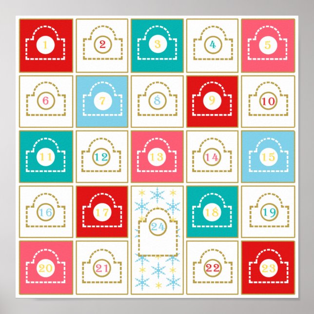 Póster Calendario Anticipado de Vintage (Frente)