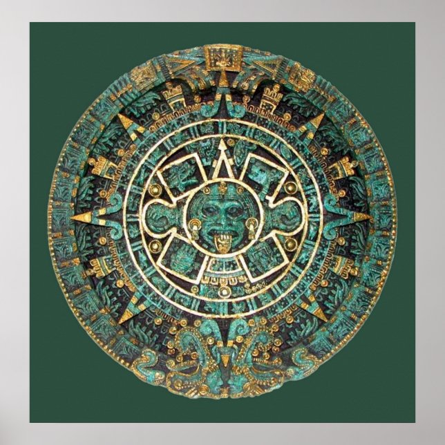 Póster Calendario AZTEC en color (Frente)