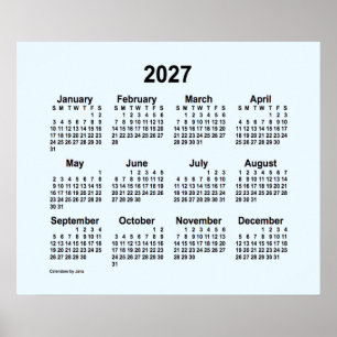 Póster Calendario Azul Alice 2027 de Janz Print