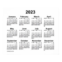 Calendario Blanco 2023 de Janz