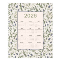 Calendario completo año 2026 Thistle