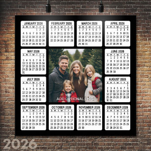 Póster Calendario con Foto Vista Anual Moderna Minimalist