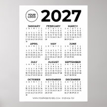 Calendario Corporativo Empresarial Logo Simple Bás