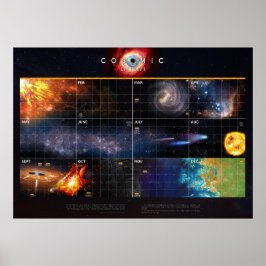 Póster Calendario Cósmico — Cosmos