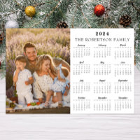Calendario de 12 meses de foto y nombre de la fami
