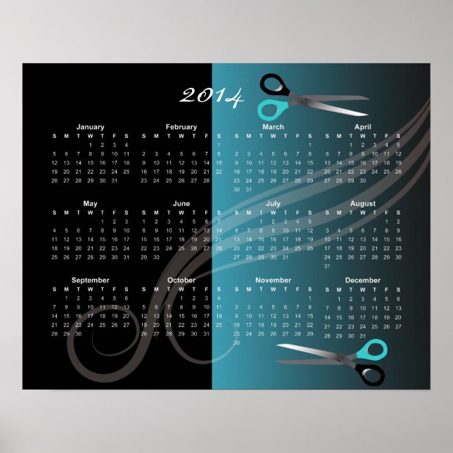 Póster Calendario de 2014 (Frente)