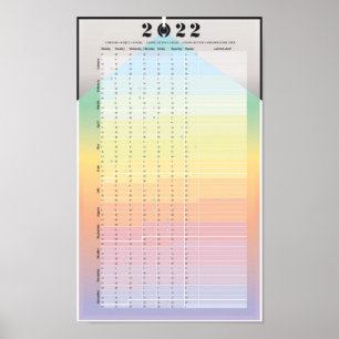 Póster Calendario de 2022 - Poster en práctica de Woo