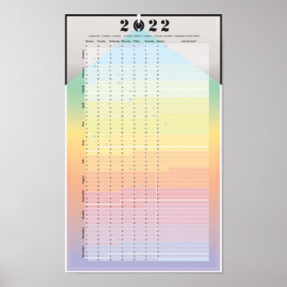 Póster Calendario de 2022 - Poster en práctica de Woo