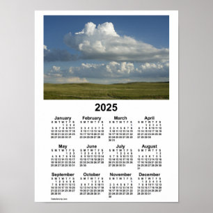 Póster Calendario de 2025 Nebraska Sandhills por Janz Pos