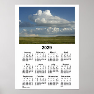 Póster Calendario de 2029 Nebraska Sandhills por Janz Pos