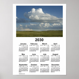 Póster Calendario de 2030 Nebraska Sandhills por Janz Pos