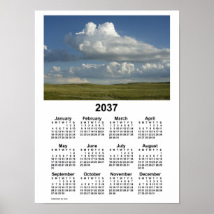 Póster Calendario de 2037 Nebraska Sandhills por Janz Pos