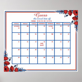Póster Calendario de adivinación de fecha de parto de duc