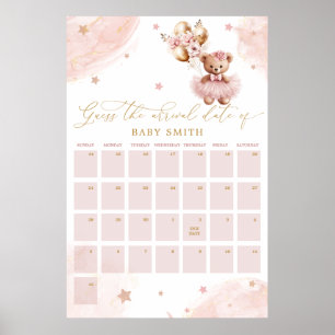 Póster Calendario de Adivinanza de Fecha de Nacimiento de
