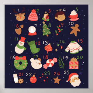Póster Calendario de Adviento