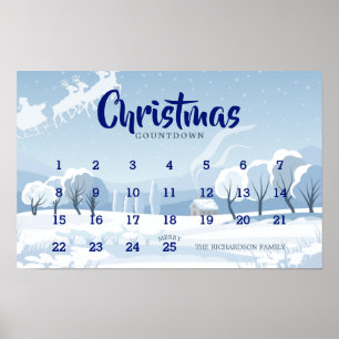 Póster Calendario de Adviento de Cuenta Regresiva de Navi