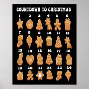 Póster Calendario de adviento de la cuenta atrás para Nav