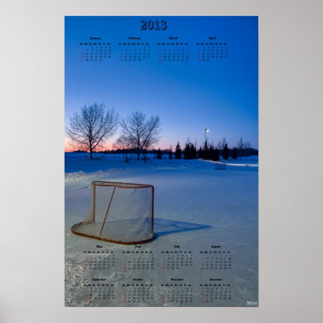 Póster Calendario de bloqueo de NHL 2013 (Frente)