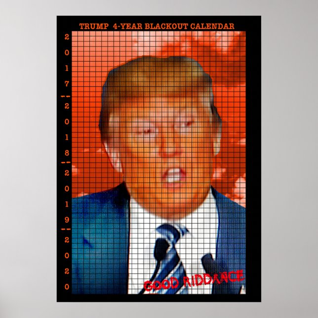 PÓSTER CALENDARIO DE BLOQUEO DE TRUMP CUENTA REGRESIVA (Frente)