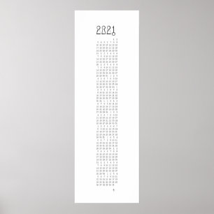 Póster Calendario de bloqueo y clave de 2021 - (la semana